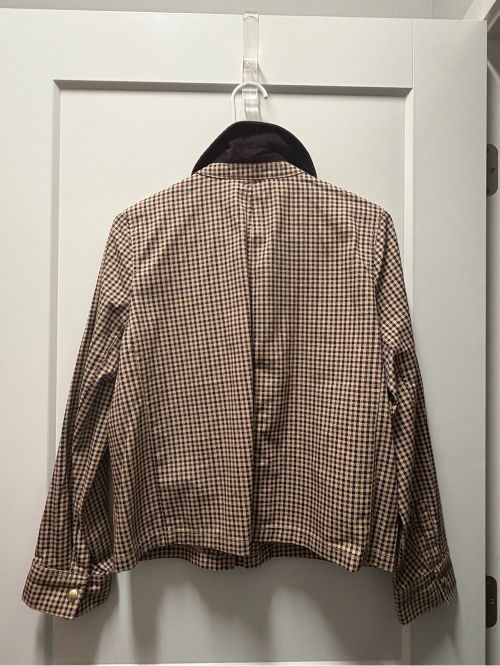 J. Crew Factory Navy/Cream/Brown Cotton Field Jacket Size XS - Picture 2 of 10